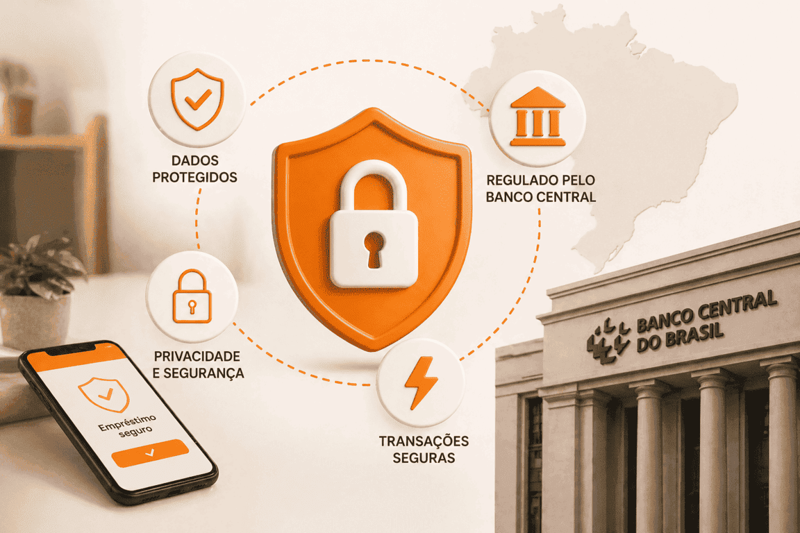 Sistema de segurança em empréstimo pessoal online com regulação Banco Central